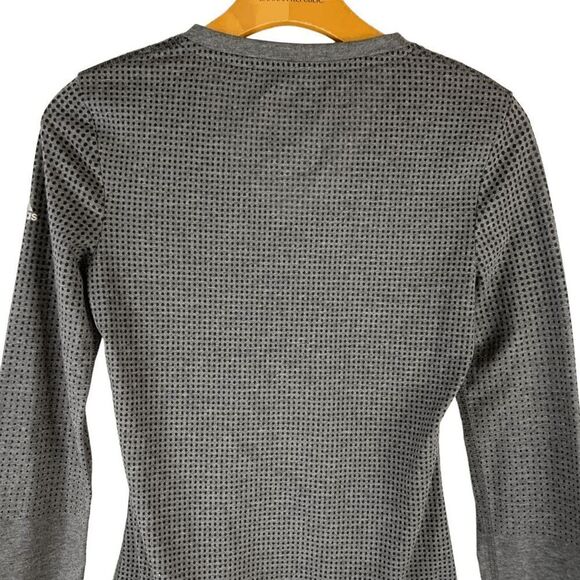 Adidas Women's size Small Aeroknit Cliamacool Gray Black Long sleeve shirt top - Picture 7 of 9